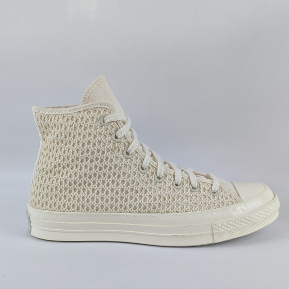 Converse Chuck 70 High Top Unisex Crochet Overlay Egret/Lilac Daze 10W 8M NWOB - Picture 11 of 16